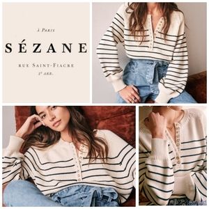 La Maille Sezane Marine Pull Leontine Sweater